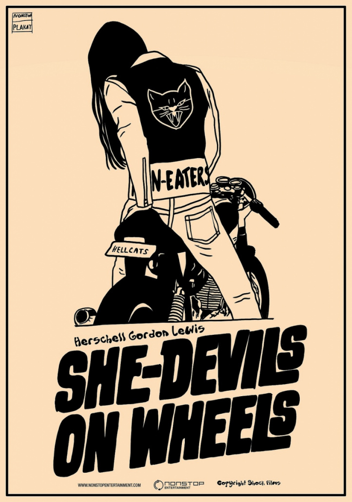 She-Devils On Wheels III i gruppen Konstgalleri / Film & musik / Filmaffischer från Timeless hos NOA Gallery (200400_ NSP028)